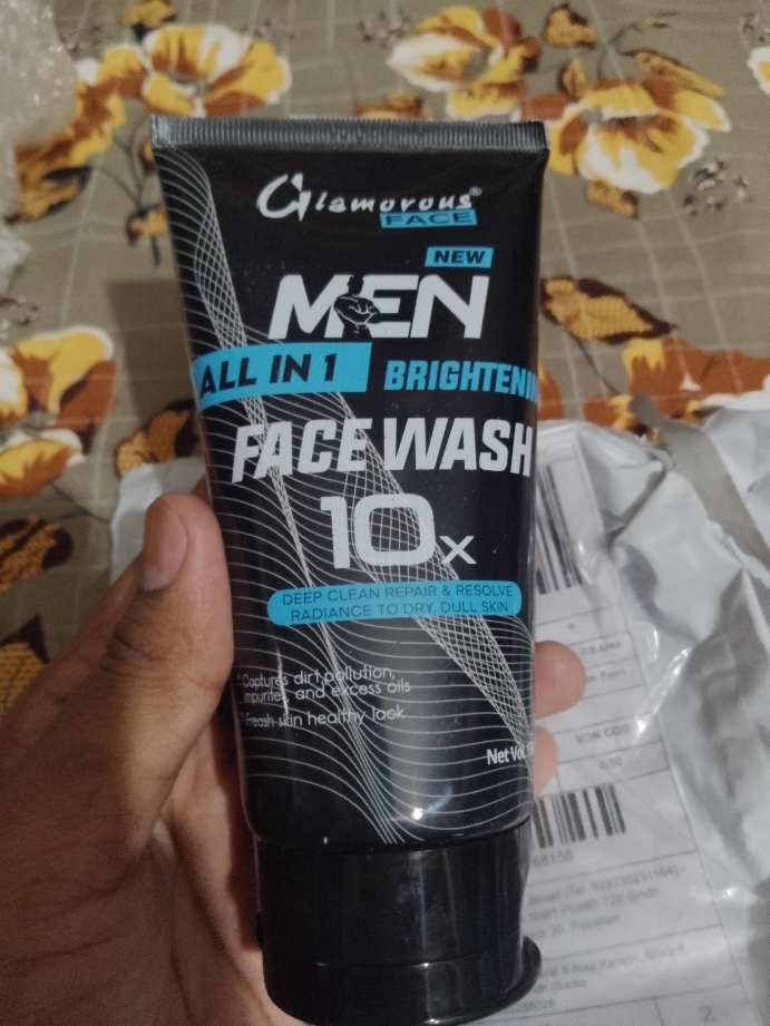 Glamorous Face Men All In 1 Face Wash 10x Deep Clean Repair And Resolve Radiance To Dry  Dull Skin