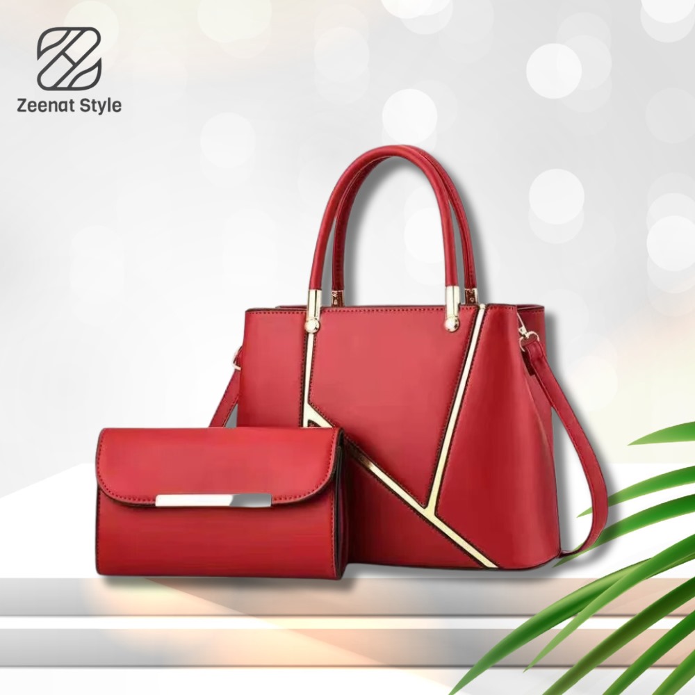 Zeenat Style luxury bags 2 piece set PU Soft Leather Hand and Shoulder Bag For Women