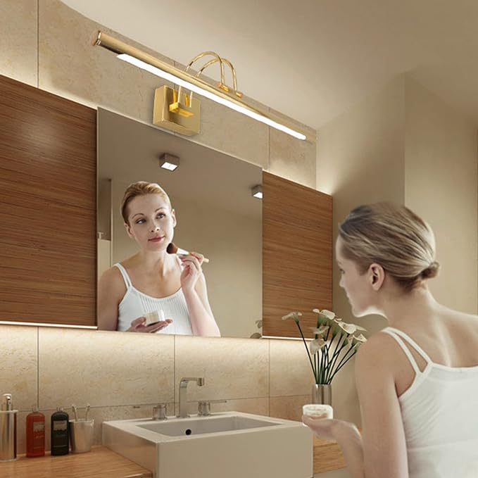 American Bathroom Wall Light Luxury Led Mirror Front Light Creative Home Apartment Hotel Bathroom Waterproof Moisture Proof Makeup Lamp Gold Bedroom Lamps