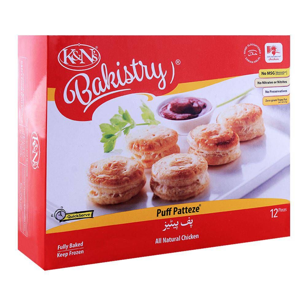 K&N's Chicken Bakistry Puff Patteze 12 Pack 288 gm