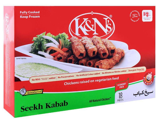 K&N's Chicken Seekh Kabab 18 Pack