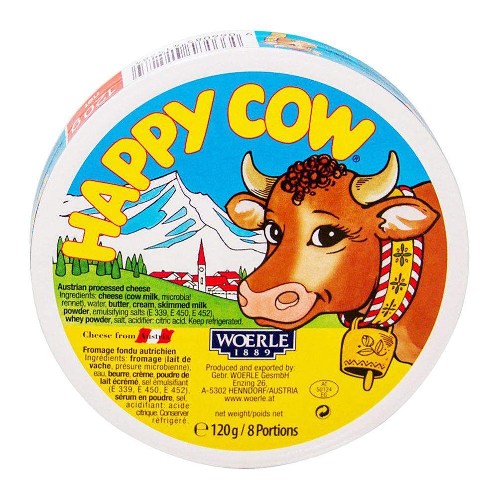 Happy Cow Portion Cheese Cream 8's 120 gram