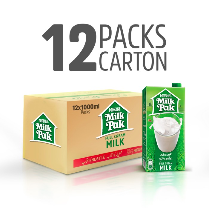 Nestle Milk Pak Full Cream Milk 1000ml 12 Piece Carton