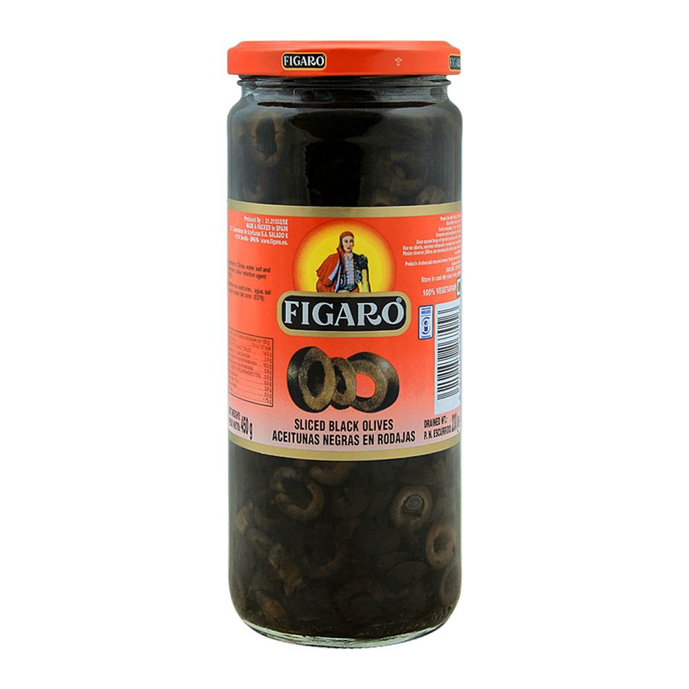 Figaro Sliced Black Olives 450g