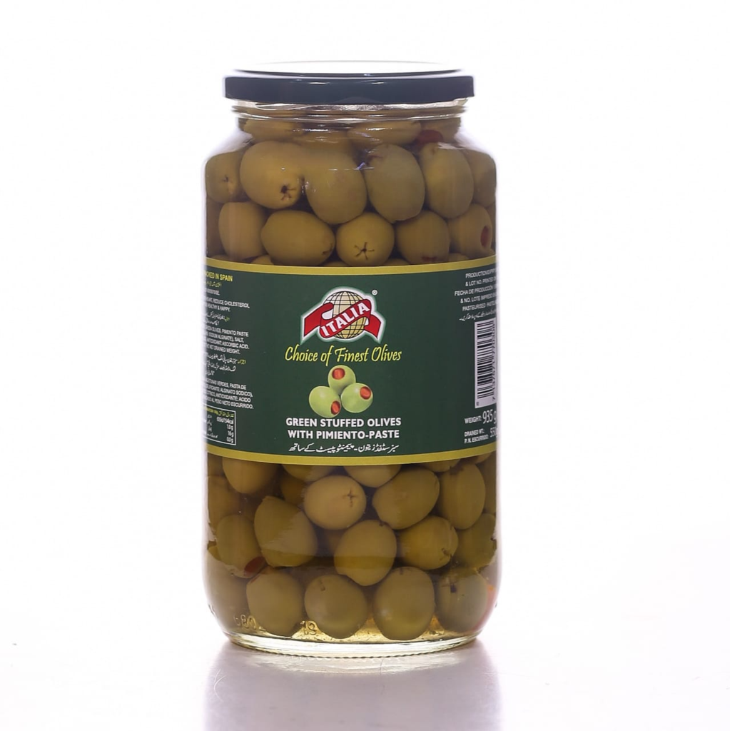 ITALIA GREEN OLIVES 935GM PITTED