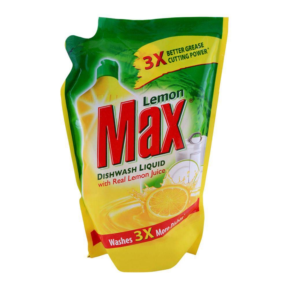 Lemon Max Dishwash Liquid Lemon Refill Pack 450ml