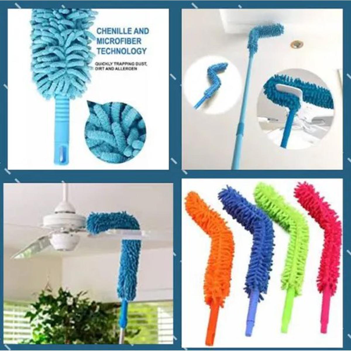 Al Clean Flexible Micro Fiber Duster With Telescopic Stainless Steel Handle