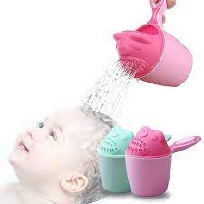Cartoon Baby Bath Caps Baby Shampoo Cup Children Bathing Bailer Baby Shower