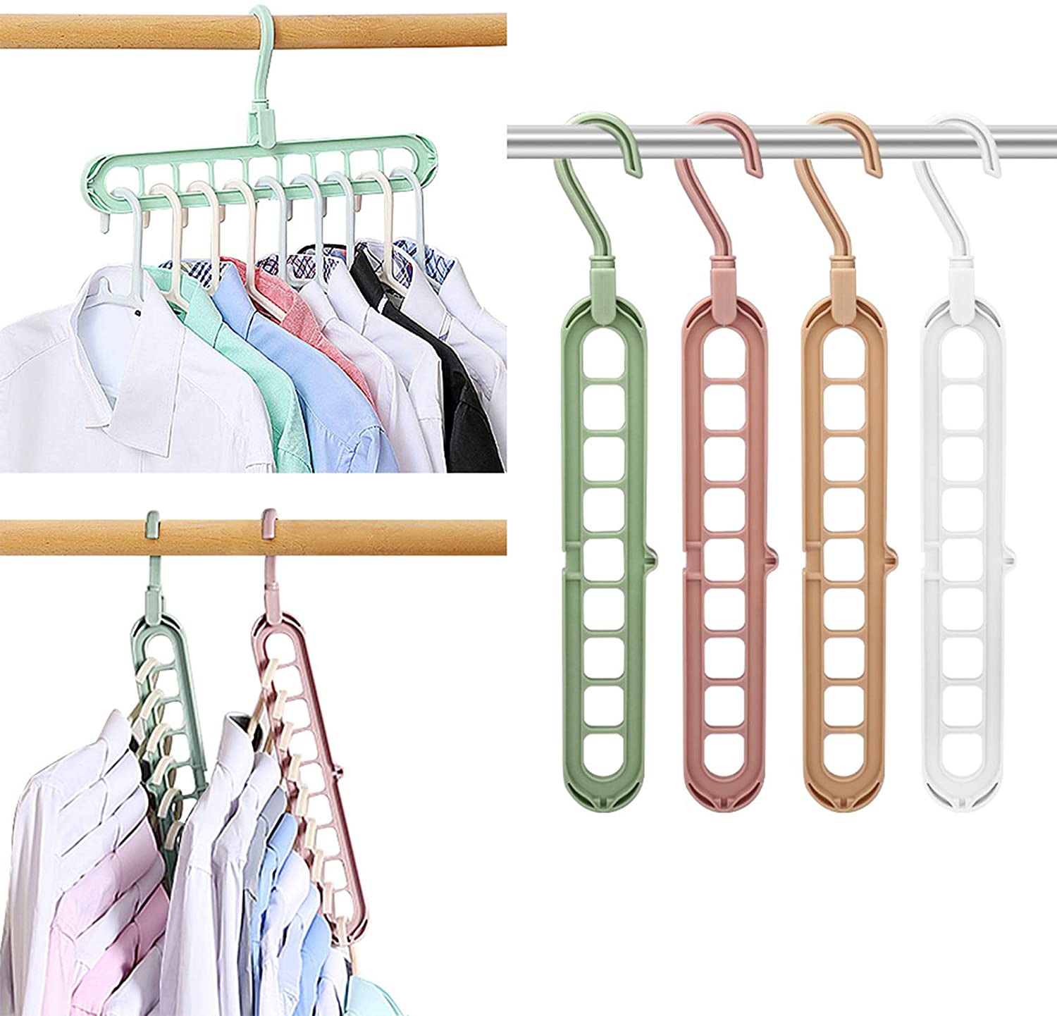Pack of 3 Super Magic Changeable Clothes Pluto Plastic Hanger