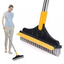 Floor Scrub Brush with Long Handle Adjustable Magic Broom Brush 2 in 1 Cleaning