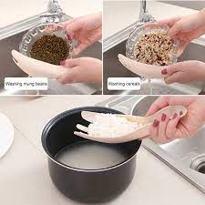 Multifunction Rice Washing Spoon Bean Washer Cleaning Drain Filter Kitchen Tool