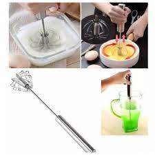 New Manual Egg Beaters Stainless Steel Semi Automatic Rotary Kitchen Accessories