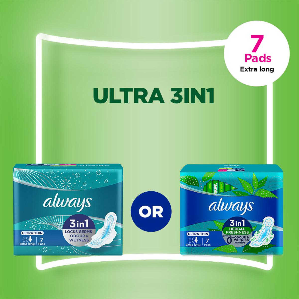 Always Ultra Sanitary Pads Extra Long Single Pack 7 Pads
