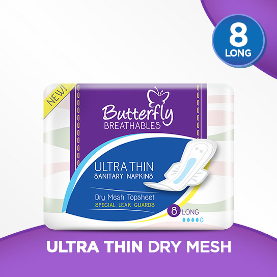 Butterfly Breathables Ultra Thin Dry Mesh Sanitary Pads