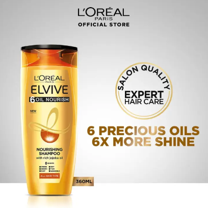 L'Oreal Paris - LOreal Elvive 6 Oil Nourish Shampoo 360 ML For Dull & Dry Hair