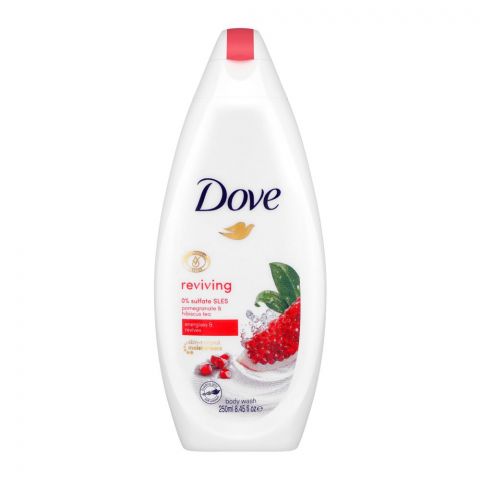 Dove Reviving Pomegranate & Hibiscus Tea, 0% Sulfate SLES Body Wash 250ml
