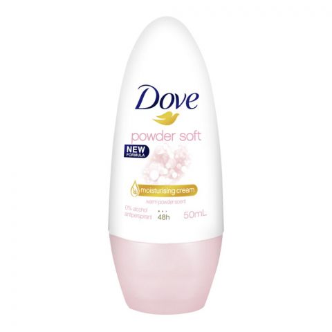 Dove Powder Soft Warm Powder Scent Moisturizing Cream Anti Perspirant Roll On For Women 50ml