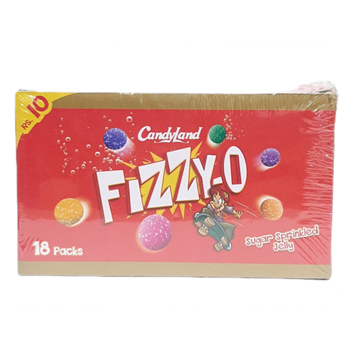 Candyland FIZZY O Jelly Sugar Sprinkled Jelly (18 PCS BOX)