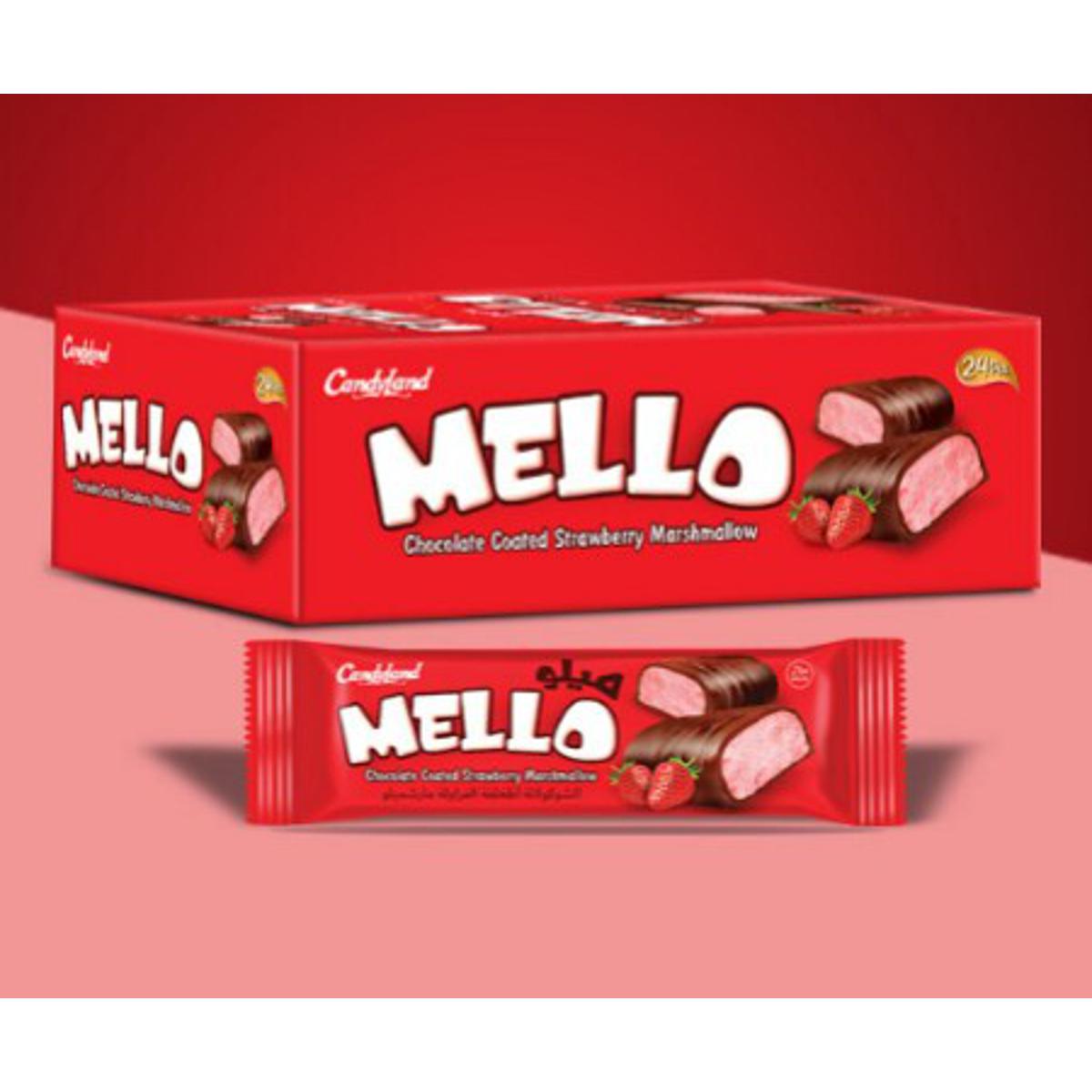 Candyland Mello Chocolate Strawberry Flavor Box 18 pcs