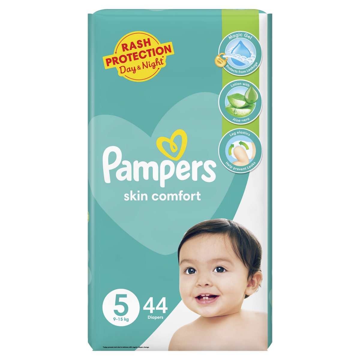 Pampers Taped Baby Diapers (Size 5 Junior, 44 Pcs)