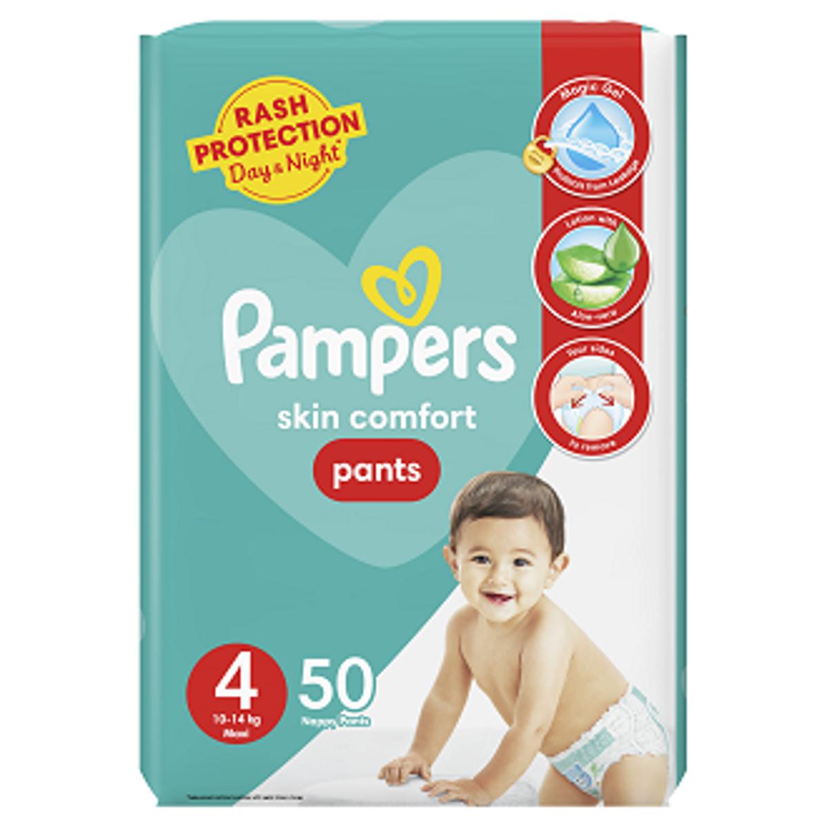 Pampers Pants Baby Diapers (Size 4 Large 50 Pcs)