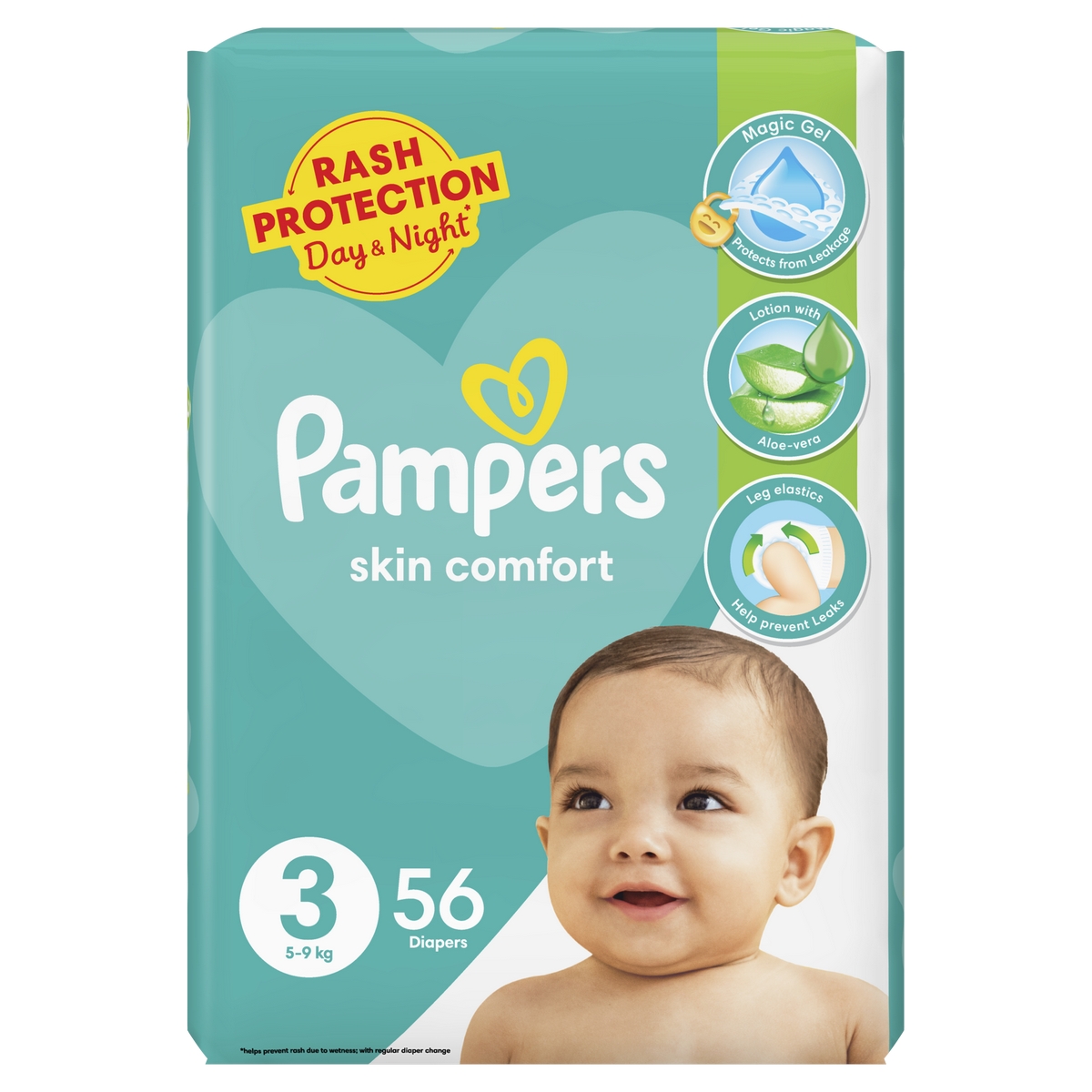 Pampers Taped Baby Diapers (Size 3 Medium 56 Pcs)