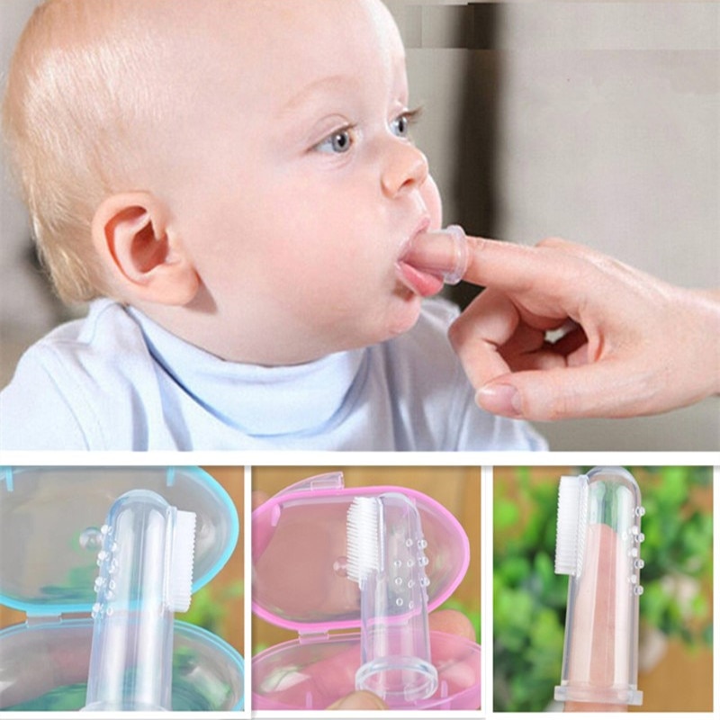 High Quality Baby Kids Silicone Finger Toothbrush Soft Safe Baby Teether Toothbrush