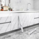 SP Dealz wallpaper stickers for kitchen marble foil sheet for kitchen kitchen wallpaper vinyl sheet oil proof and waterproof wallpaper for kitchen kitchen wall stickers heat resistant (2 M White and black)