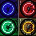 2 Pcs Led Glow In The Dark Flash Waterproof Bicycle Accessories Wheel Tyre Tire Valve Caps Neon Night Light Bulb For Bike Car Motorcycle