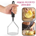 Stainless Steel Pusher Potato Masher