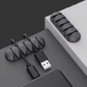 4 Ports 4 Holes Cable Organizer Wire Winder For Fast Charging Cable Micro Type C Cable Earphone Headphone Headsets Holder Gaming Mouse Charging Cable Cord