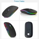 Kebidu 2.4G Wireless Mouse Rechargeable LED For PC Computer Laptop
