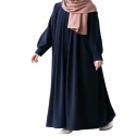 Georgette Front zip with both sided pocket abaya with belt for girls and womens