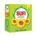 Sufi Sunflower Cooking Oil 1 ltr × 5 Pouch