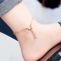 Butterfly Anklet Payal For Girl Gold Simple Foot Bracelet